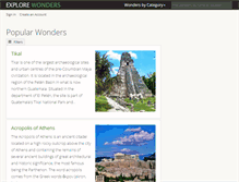 Tablet Screenshot of explorewonders.com